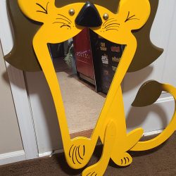 Vintage lion wall mirror